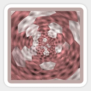 Pink Rose Geometric Pattern Print Sticker